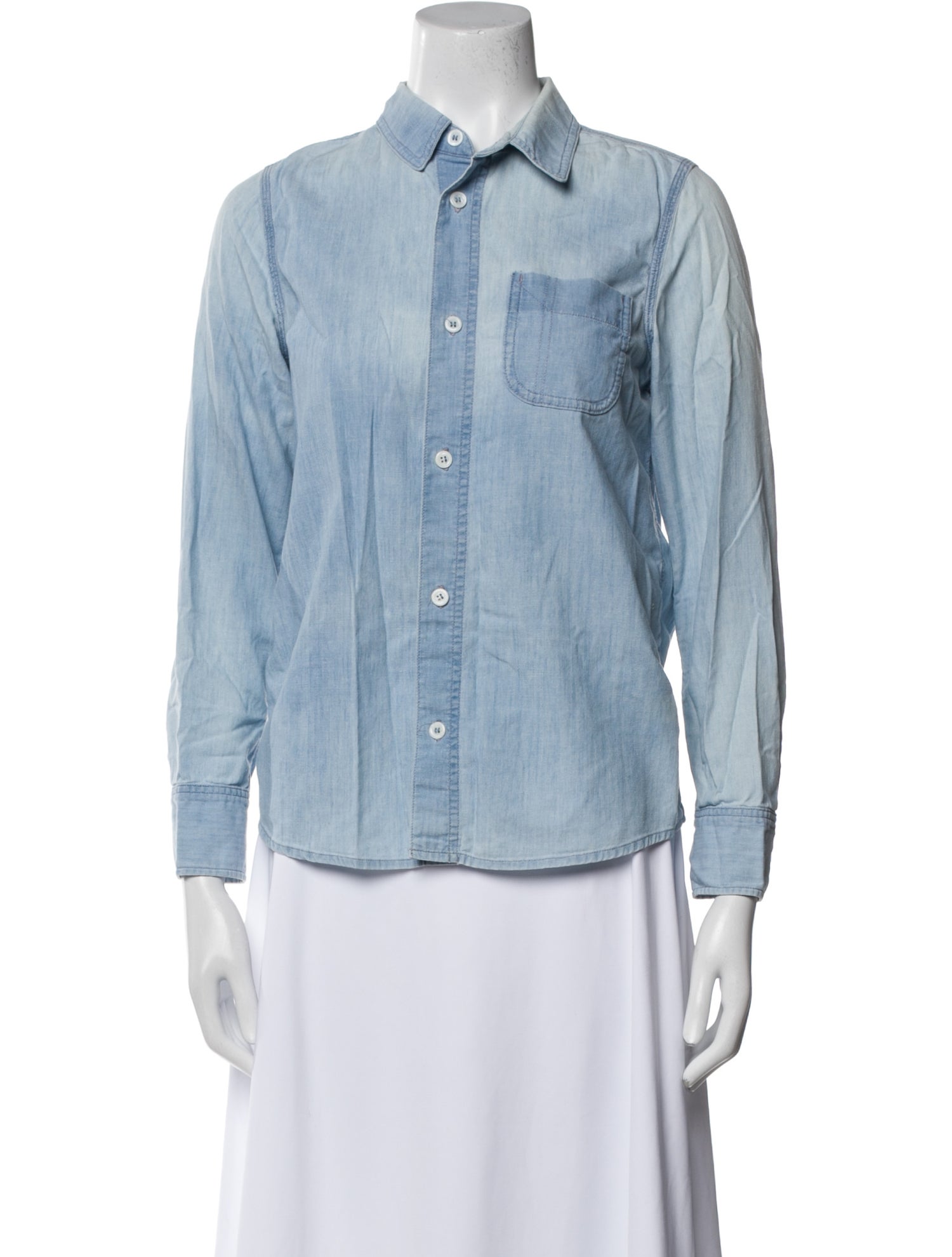 A.P.C. Long Sleeve Button-Up Top