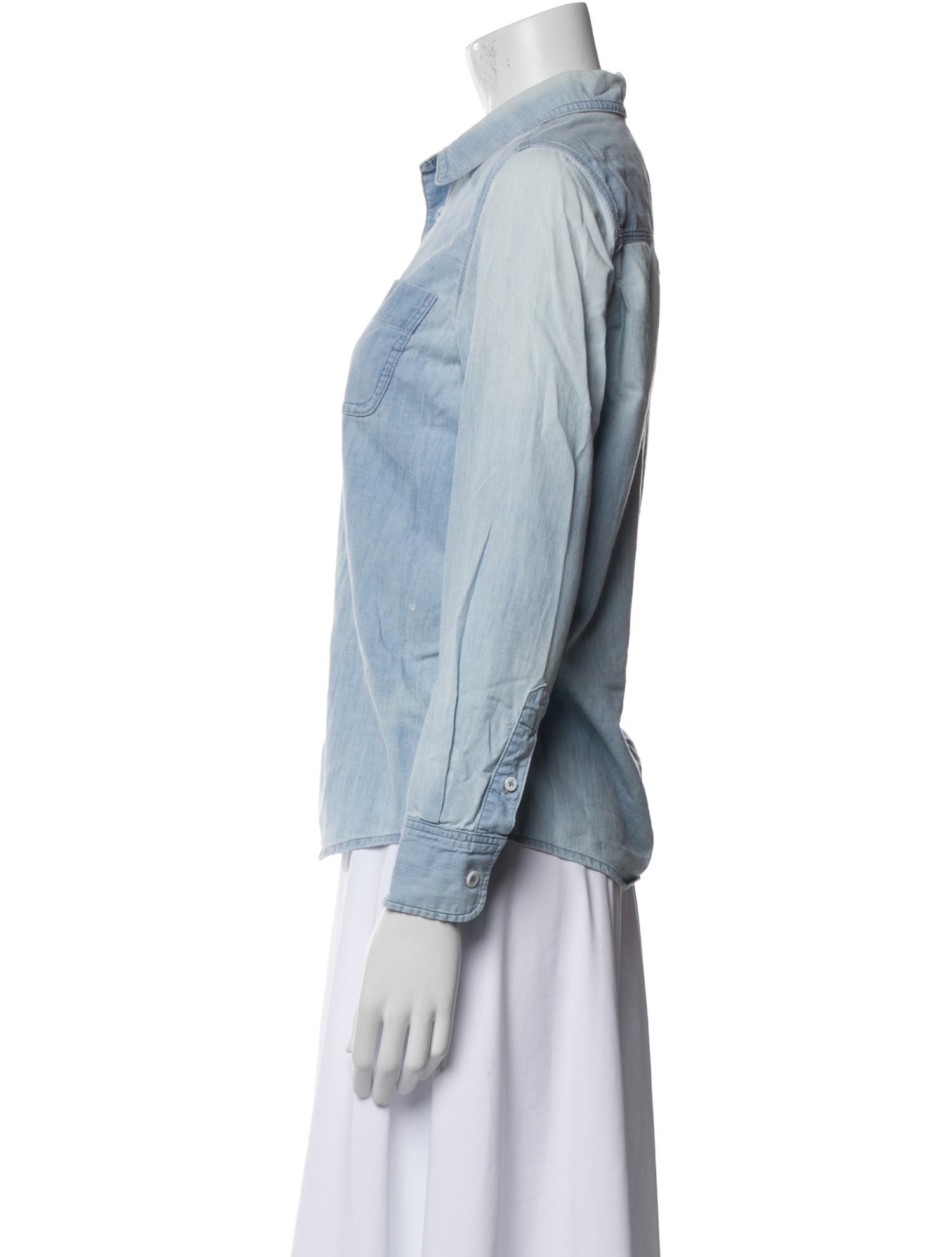 A.P.C. Long Sleeve Button-Up Top