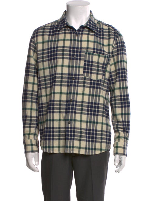 A.P.C. Plaid Print Collar Polo Shirt