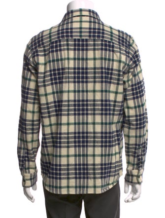 A.P.C. Plaid Print Collar Polo Shirt