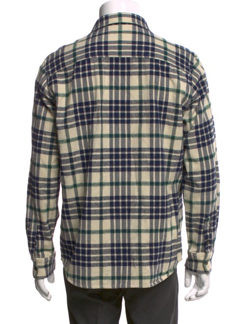 A.P.C. Plaid Print Collar Polo Shirt