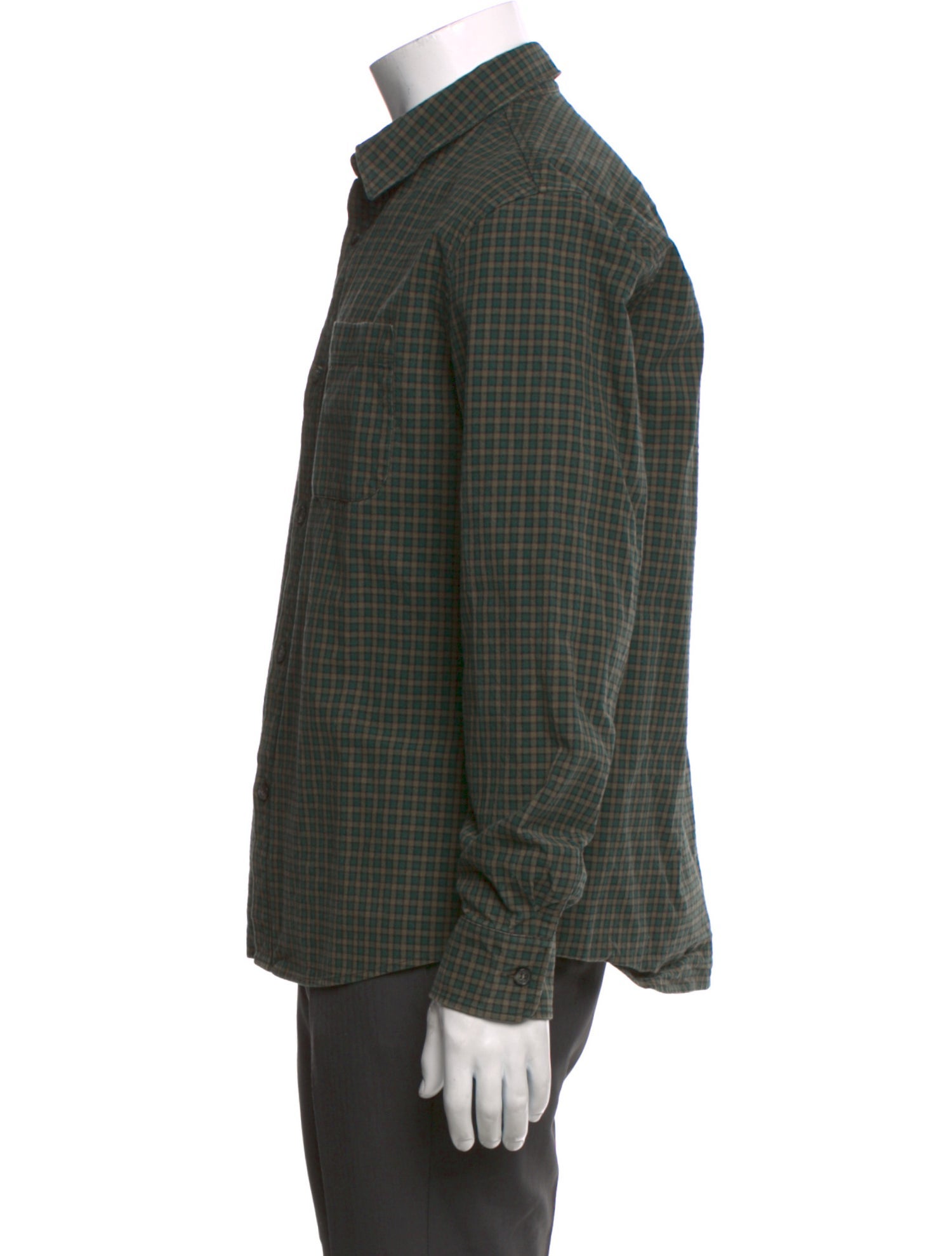 A.P.C. Plaid Print Collar Polo Shirt