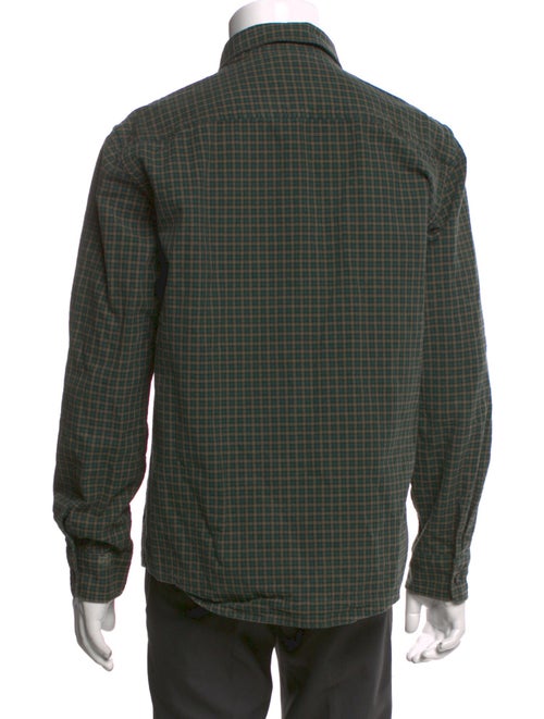 A.P.C. Plaid Print Collar Polo Shirt
