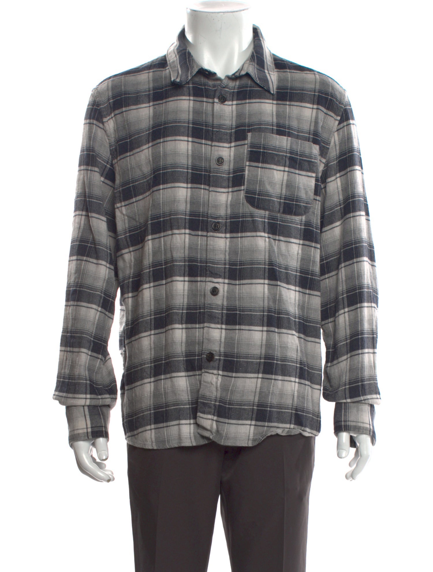 A.P.C. Plaid Print Long Sleeve Shirt