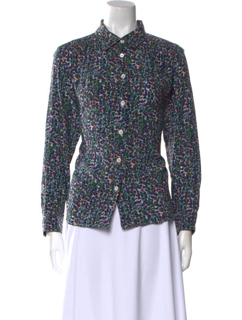 A.P.C. Silk Printed Button-Up Top