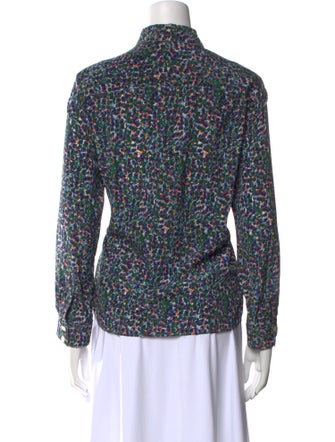 A.P.C. Silk Printed Button-Up Top