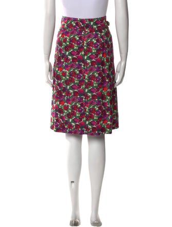A.P.C. Floral Print Knee-Length Skirt