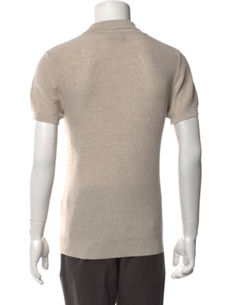 A.P.C. V-Neck Short Sleeve Polo Shirt