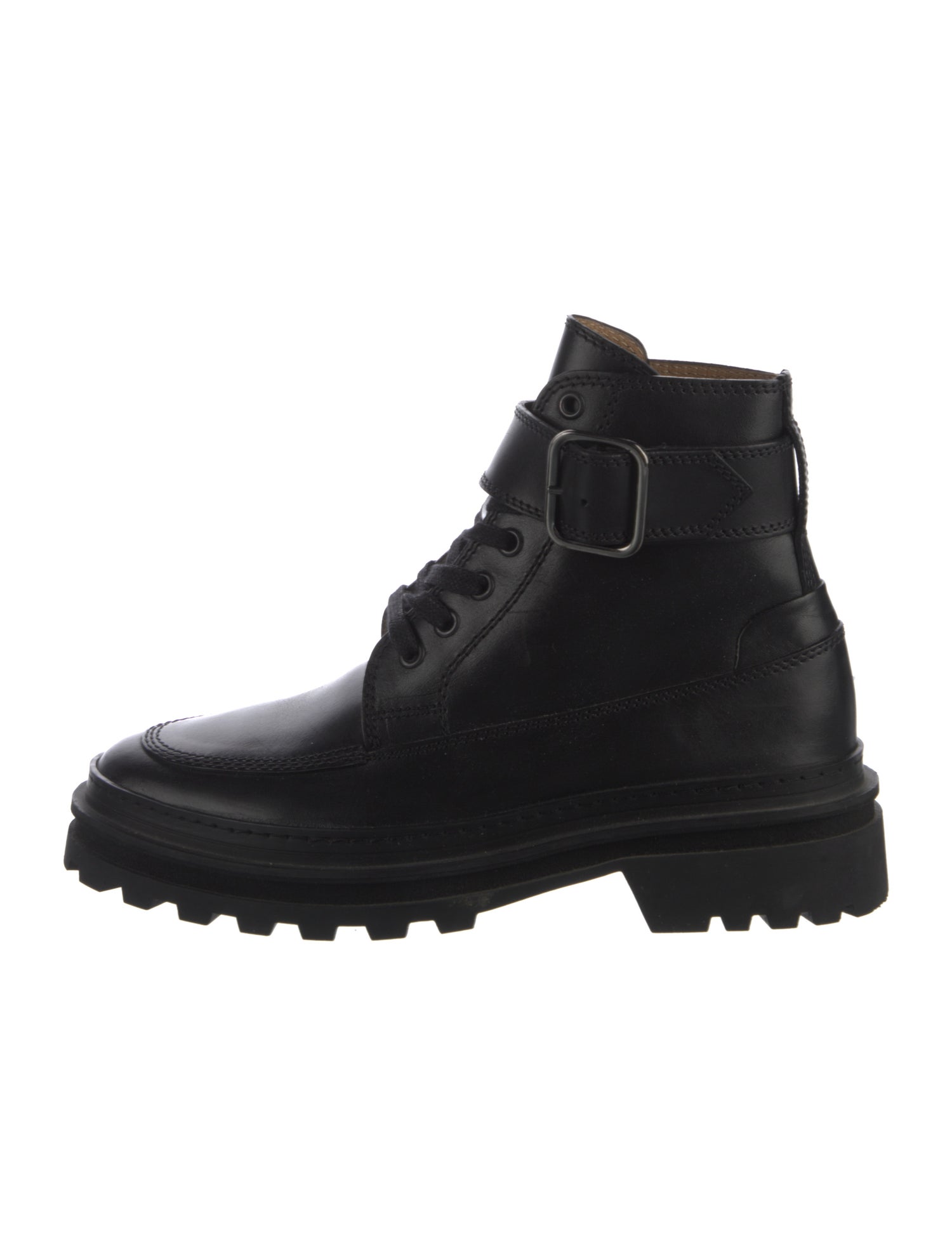 A.P.C. Leather Combat Boots