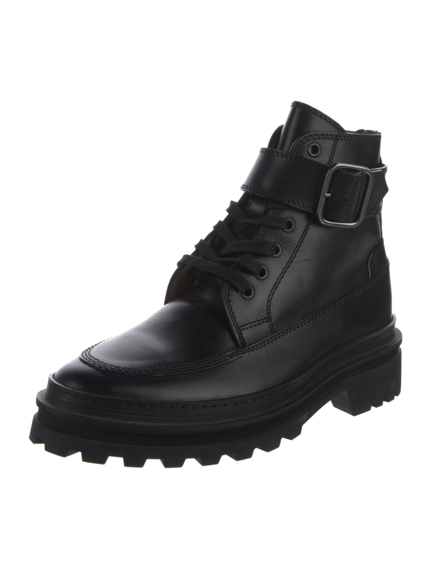A.P.C. Leather Combat Boots