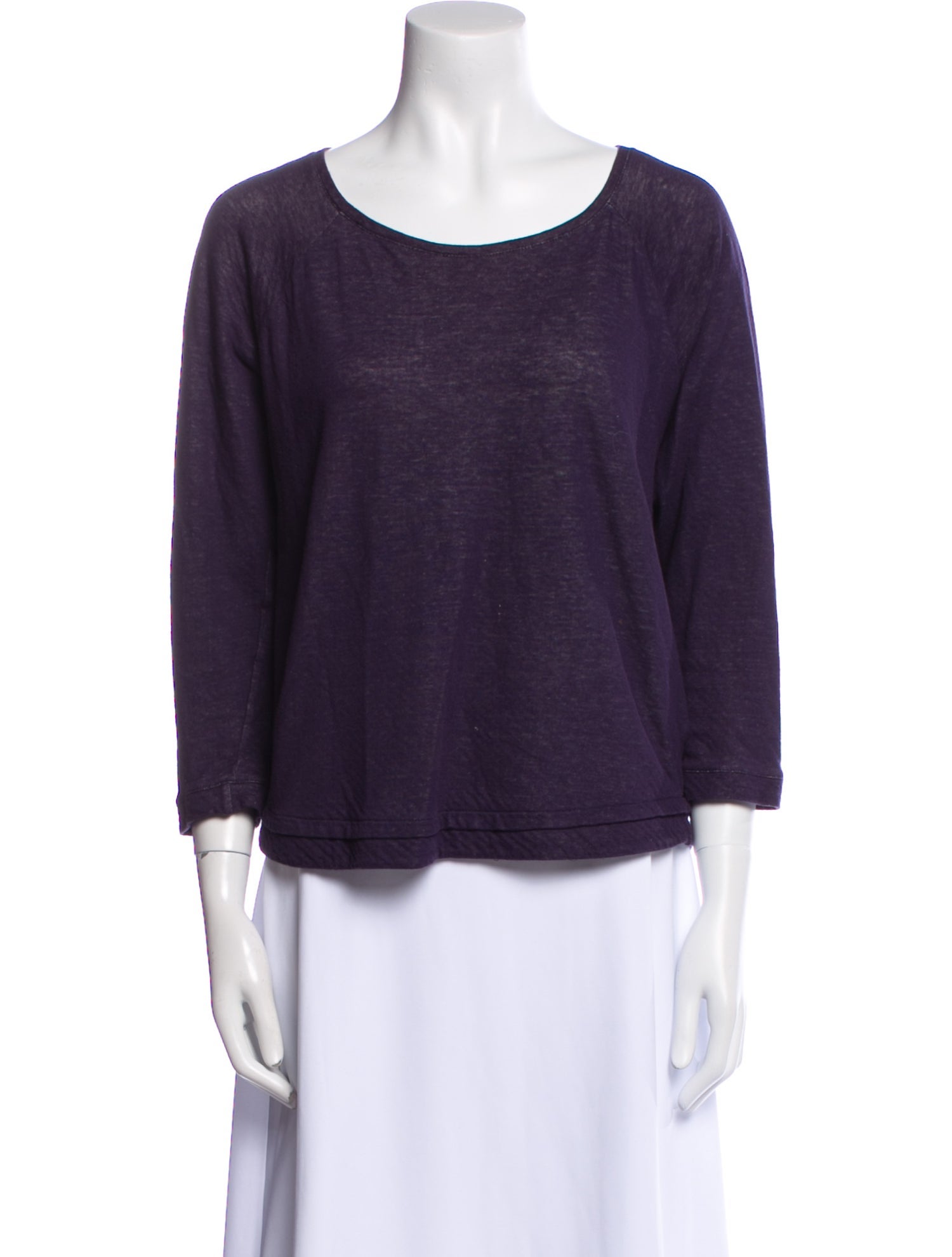 A.P.C. Scoop Neck Three-Quarter Sleeve Top