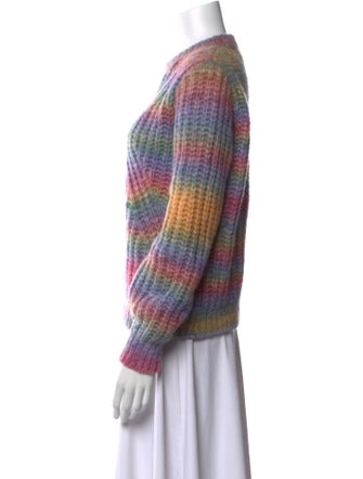 A.P.C. Colorblock Pattern Crew Neck Sweater