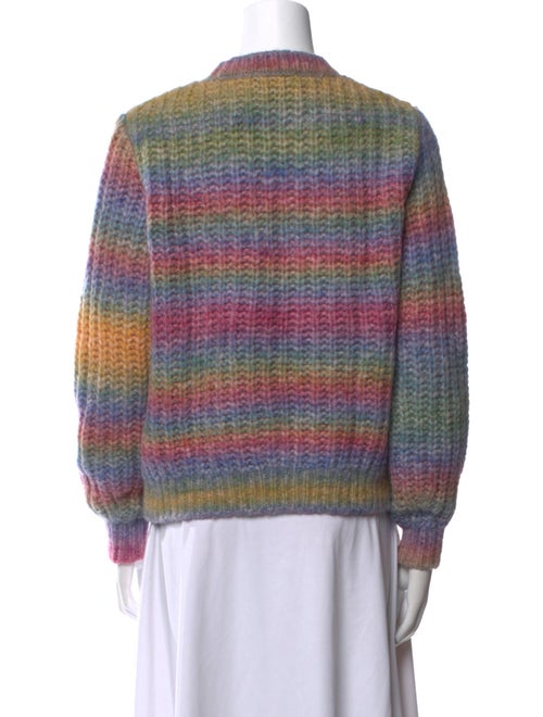 A.P.C. Colorblock Pattern Crew Neck Sweater