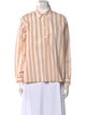 A.P.C. Striped Long Sleeve Button-Up Top