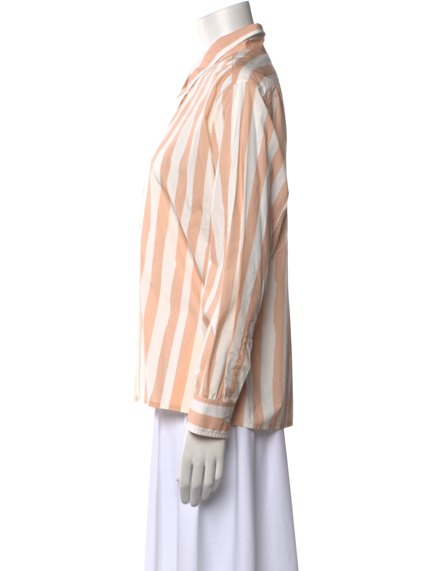 A.P.C. Striped Long Sleeve Button-Up Top