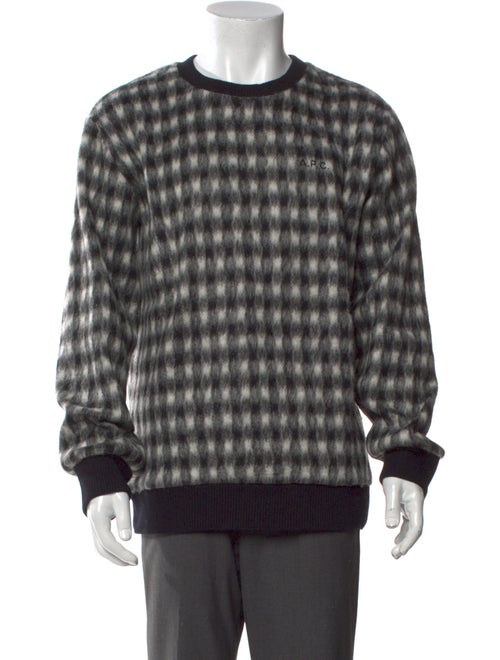 A.P.C. Plaid Print Crew Neck Pullover