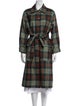 A.P.C. Wool Plaid Print Trench Coat