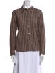 A.P.C. Striped Long Sleeve Button-Up Top