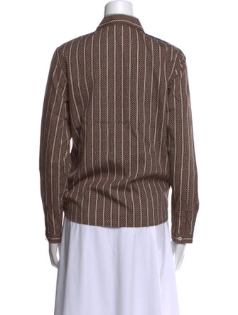 A.P.C. Striped Long Sleeve Button-Up Top