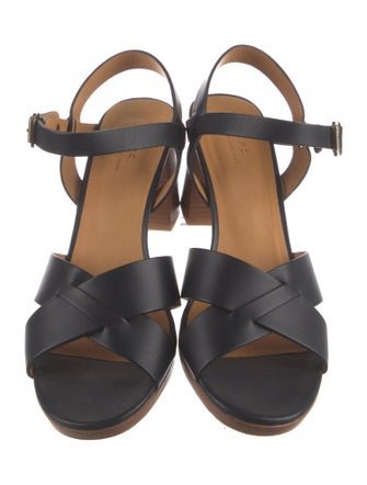 A.P.C. Leather Slingback Sandals
