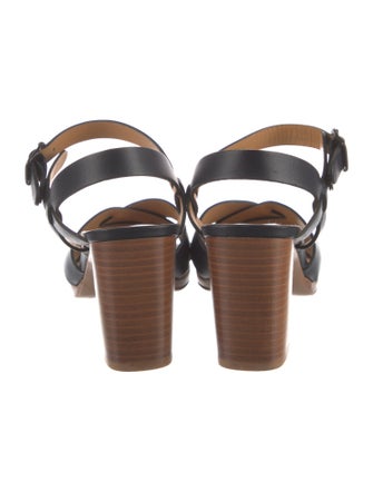 A.P.C. Leather Slingback Sandals