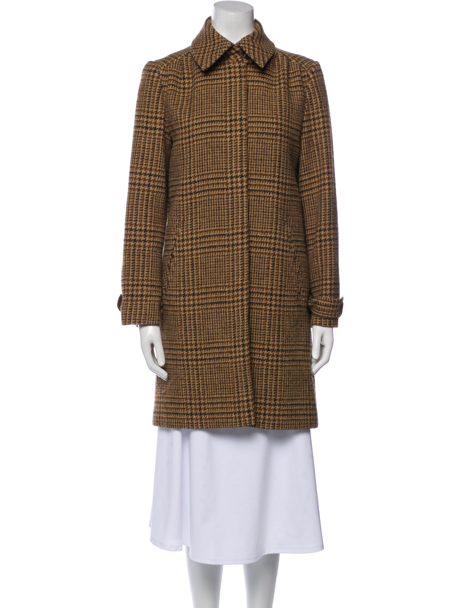 A.P.C. Wool Houndstooth Print Coat