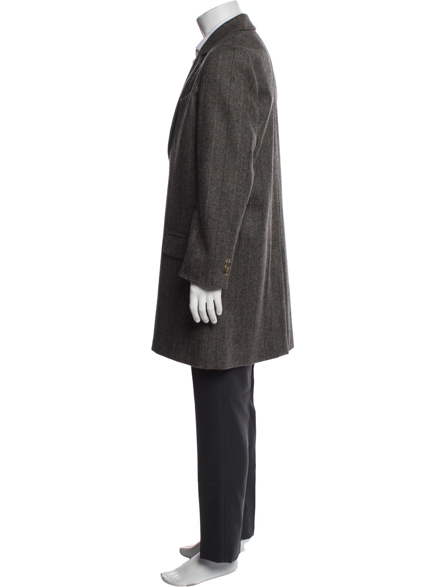 A.P.C. Wool Houndstooth Print Overcoat