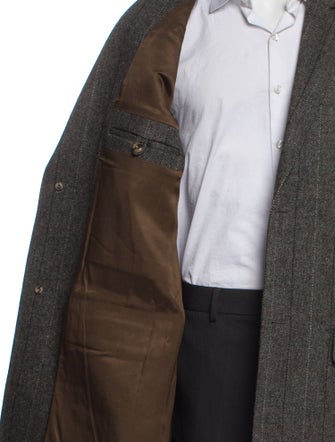 A.P.C. Wool Houndstooth Print Overcoat