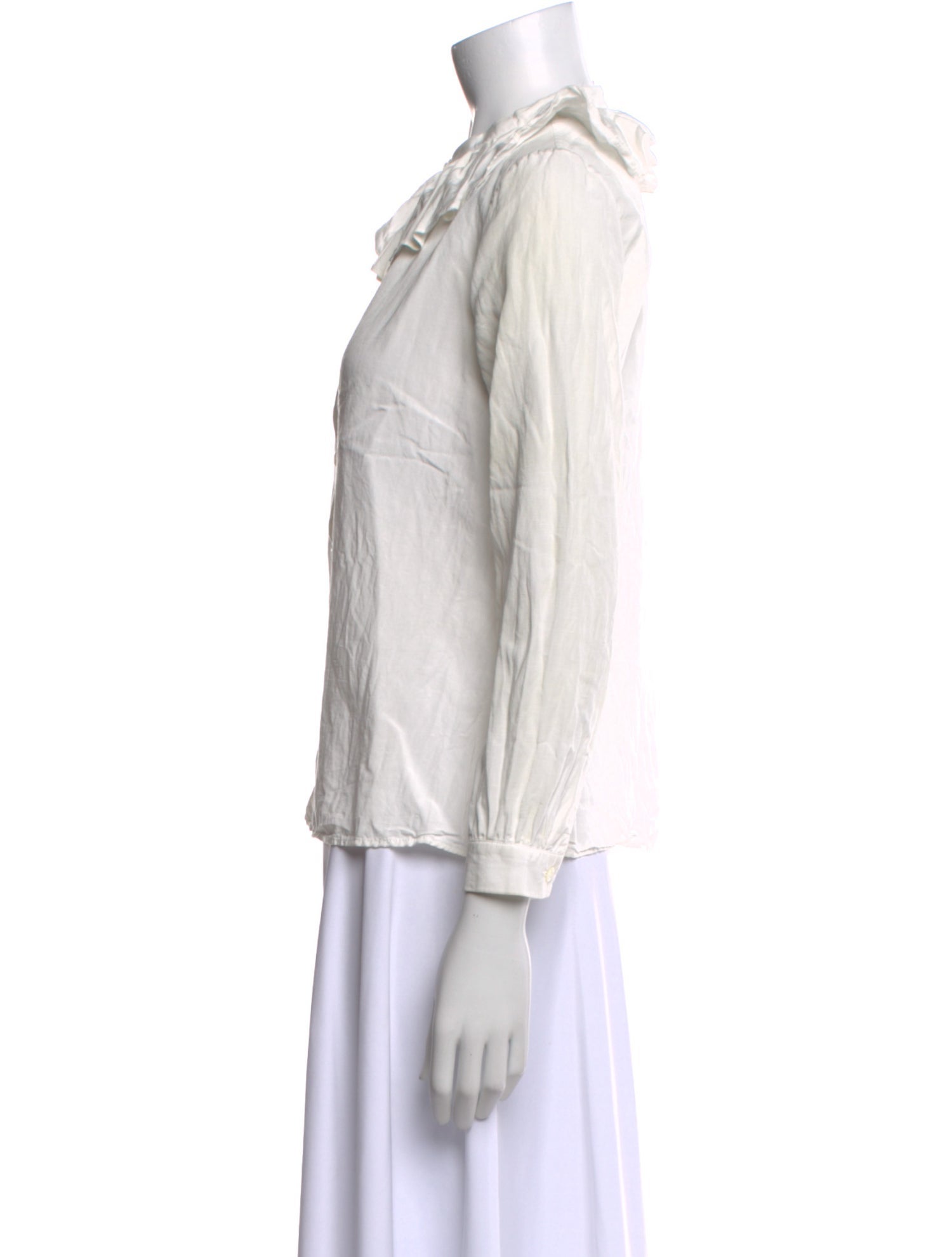 A.P.C. Three-Quarter Sleeve Button-Up Top