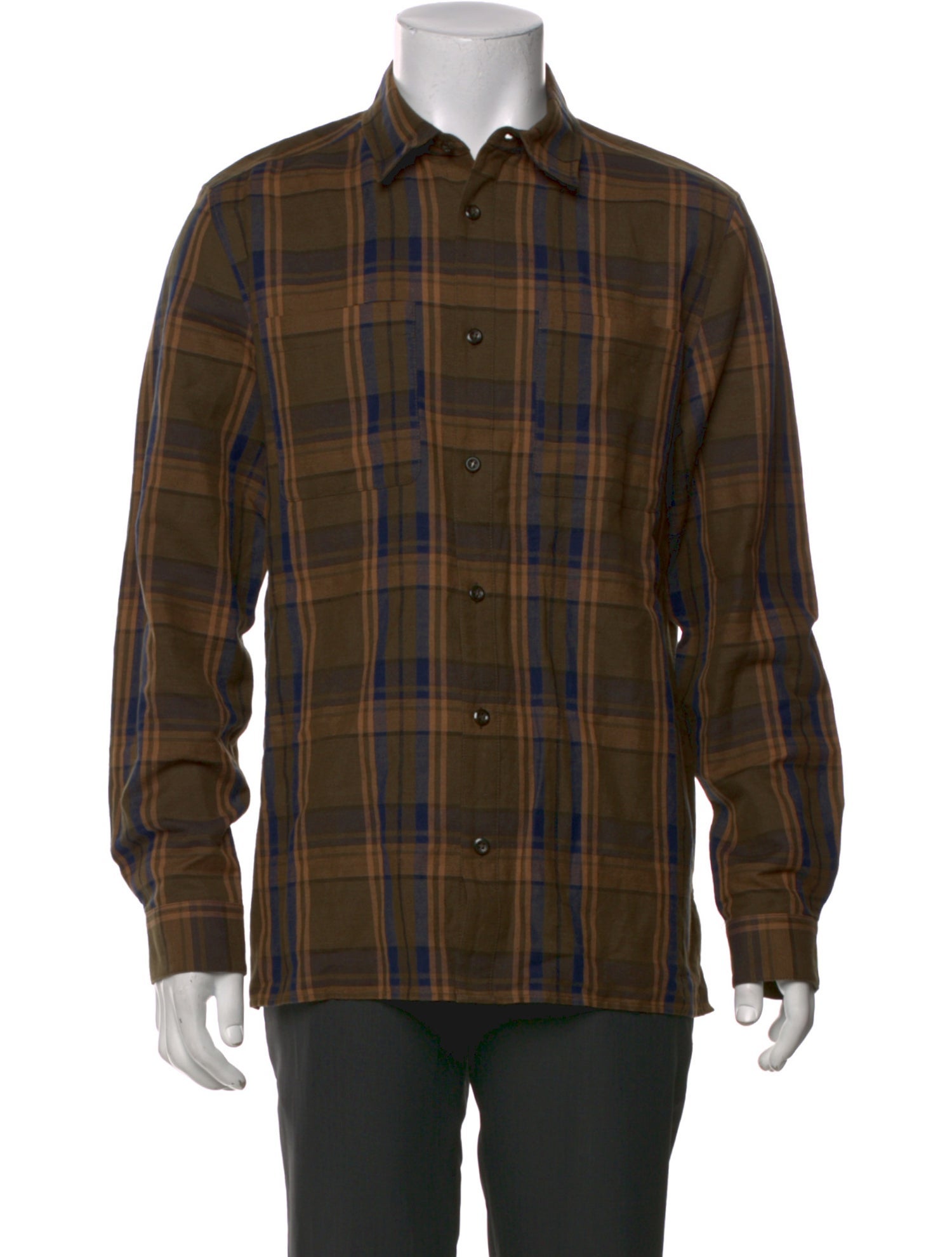 A.P.C. Plaid Print Long Sleeve Shirt