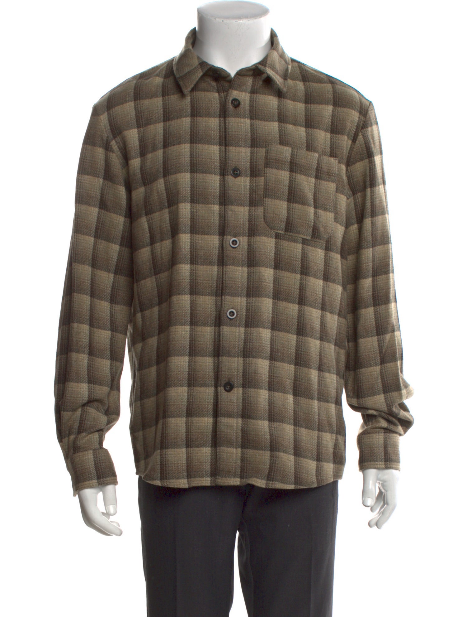 A.P.C. Wool Plaid Print Shirt