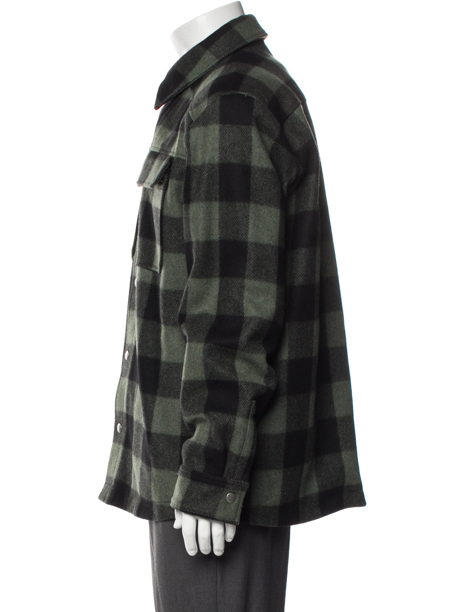 A.P.C. Wool Plaid Print Trucker Jacket