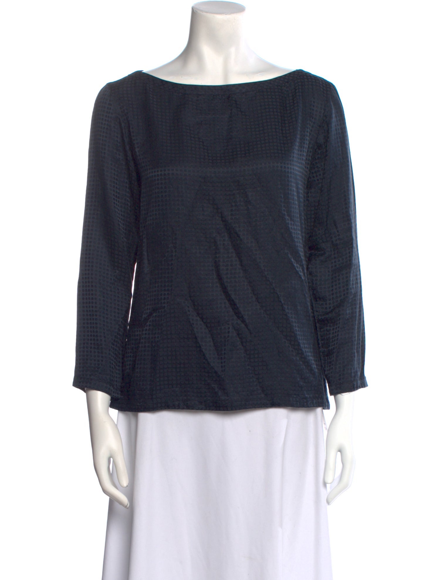 A.P.C. Bateau Neckline Three-Quarter Sleeve Blouse