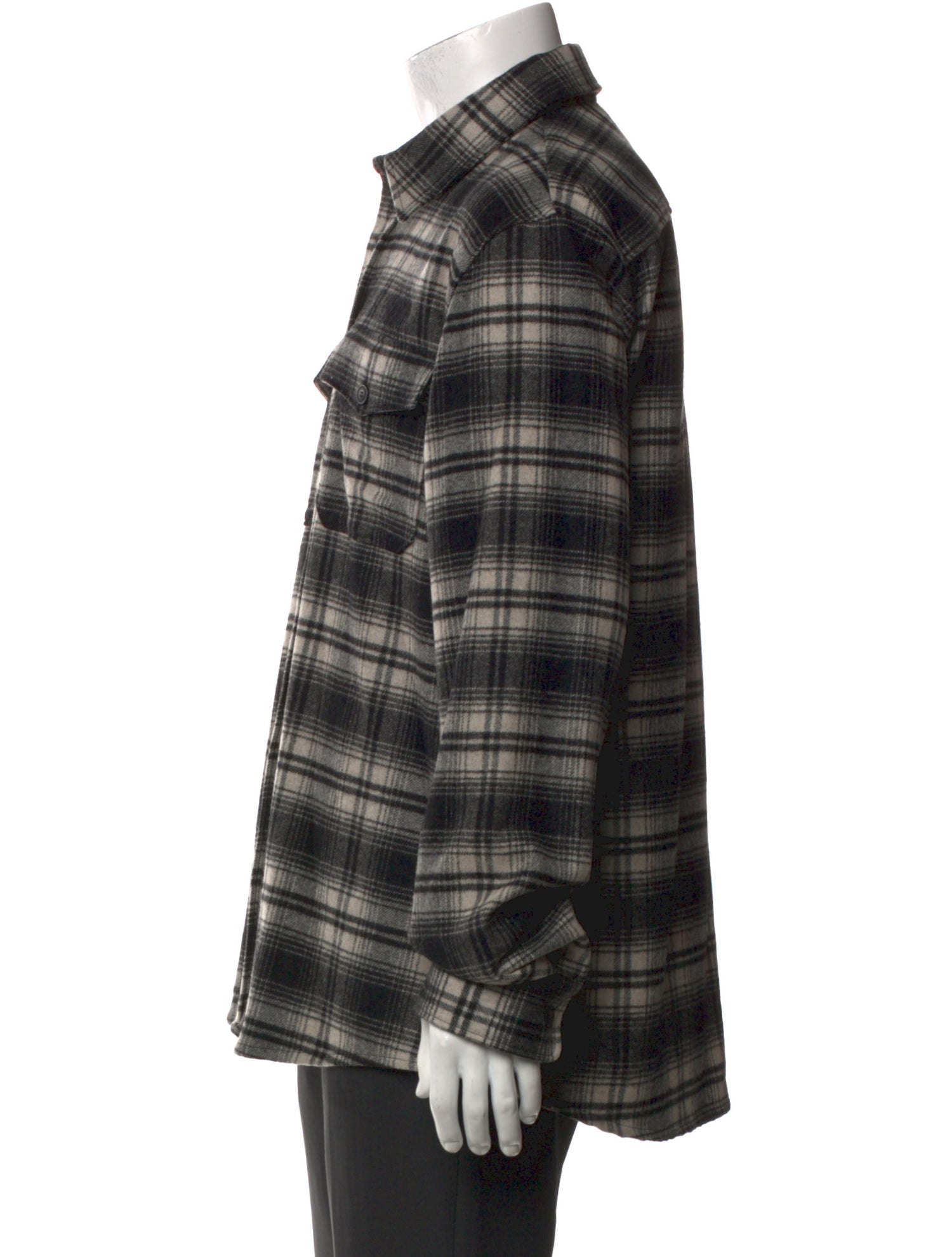 A.P.C. Wool Plaid Print Western Shirt