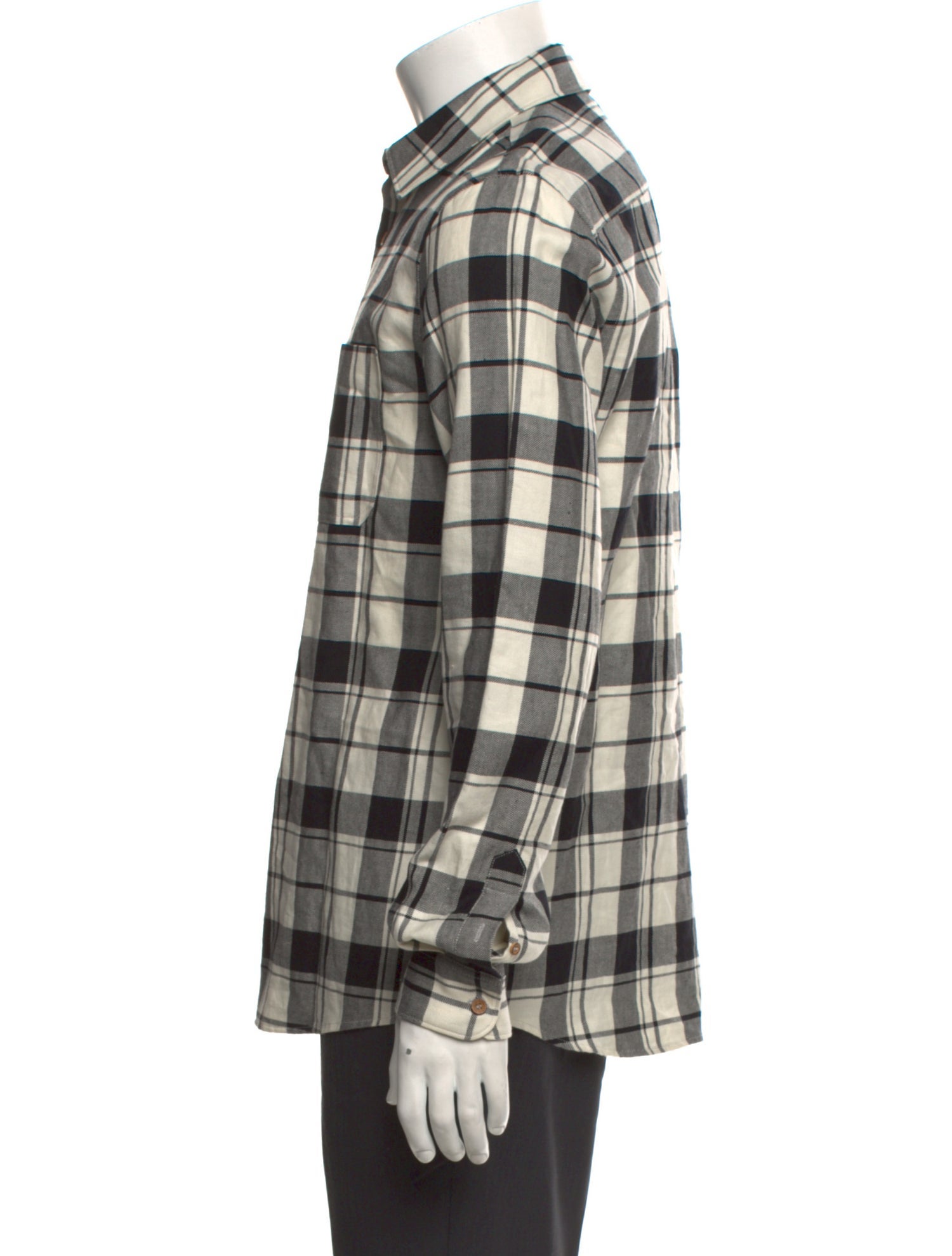 A.P.C. Plaid Print Long Sleeve Shirt