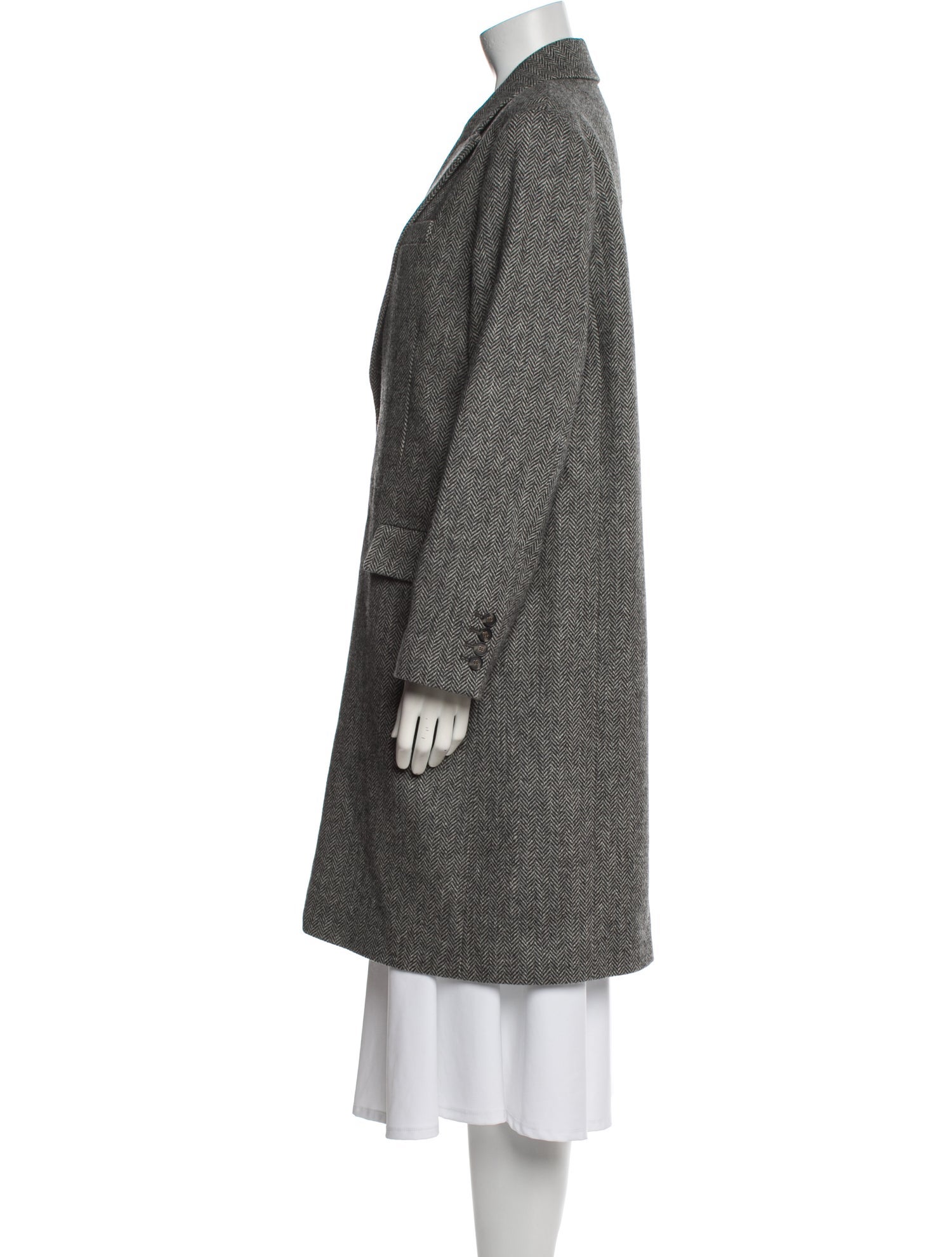 A.P.C. Virgin Wool Tweed Pattern Coat
