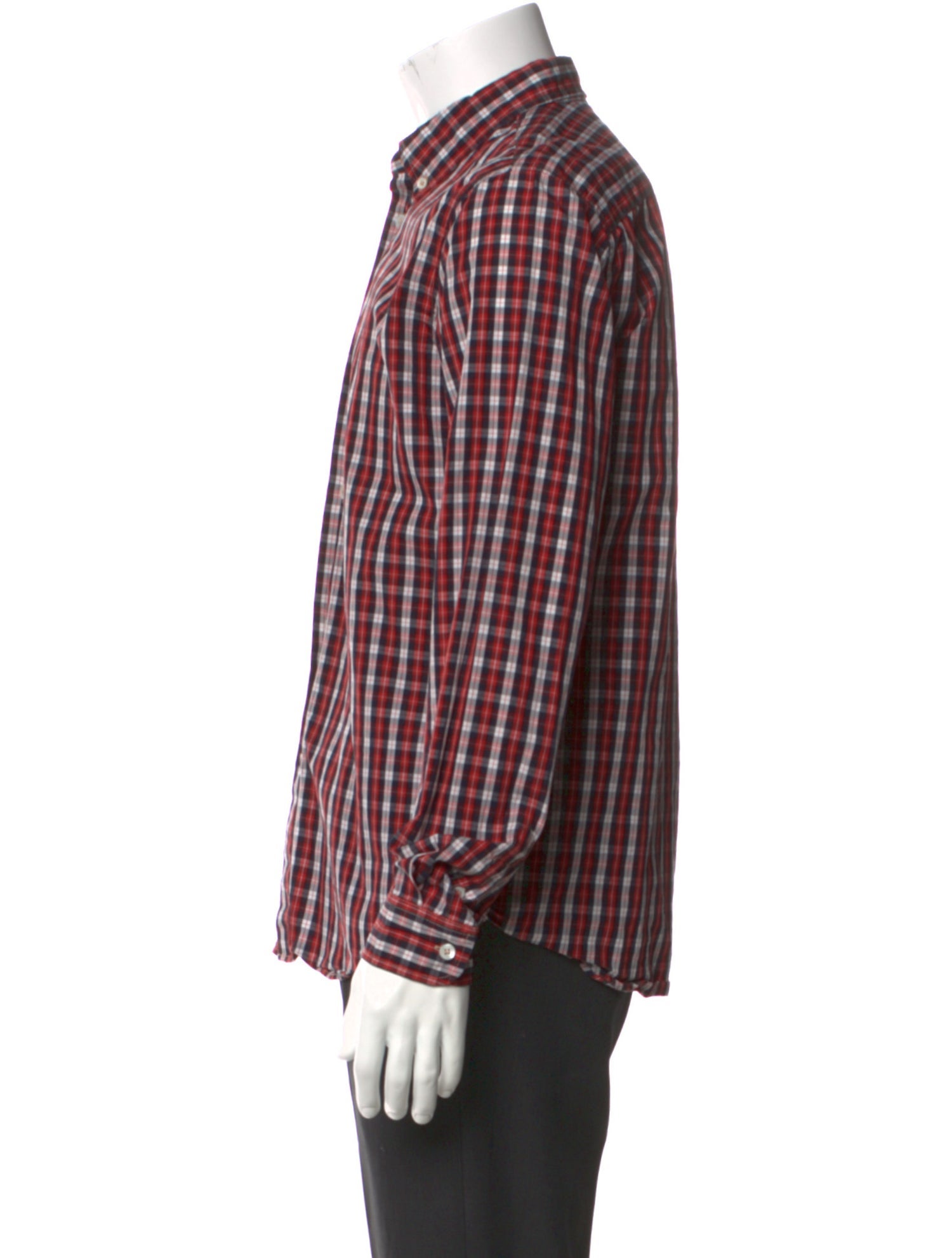 A.P.C. Plaid Print Long Sleeve Dress Shirt