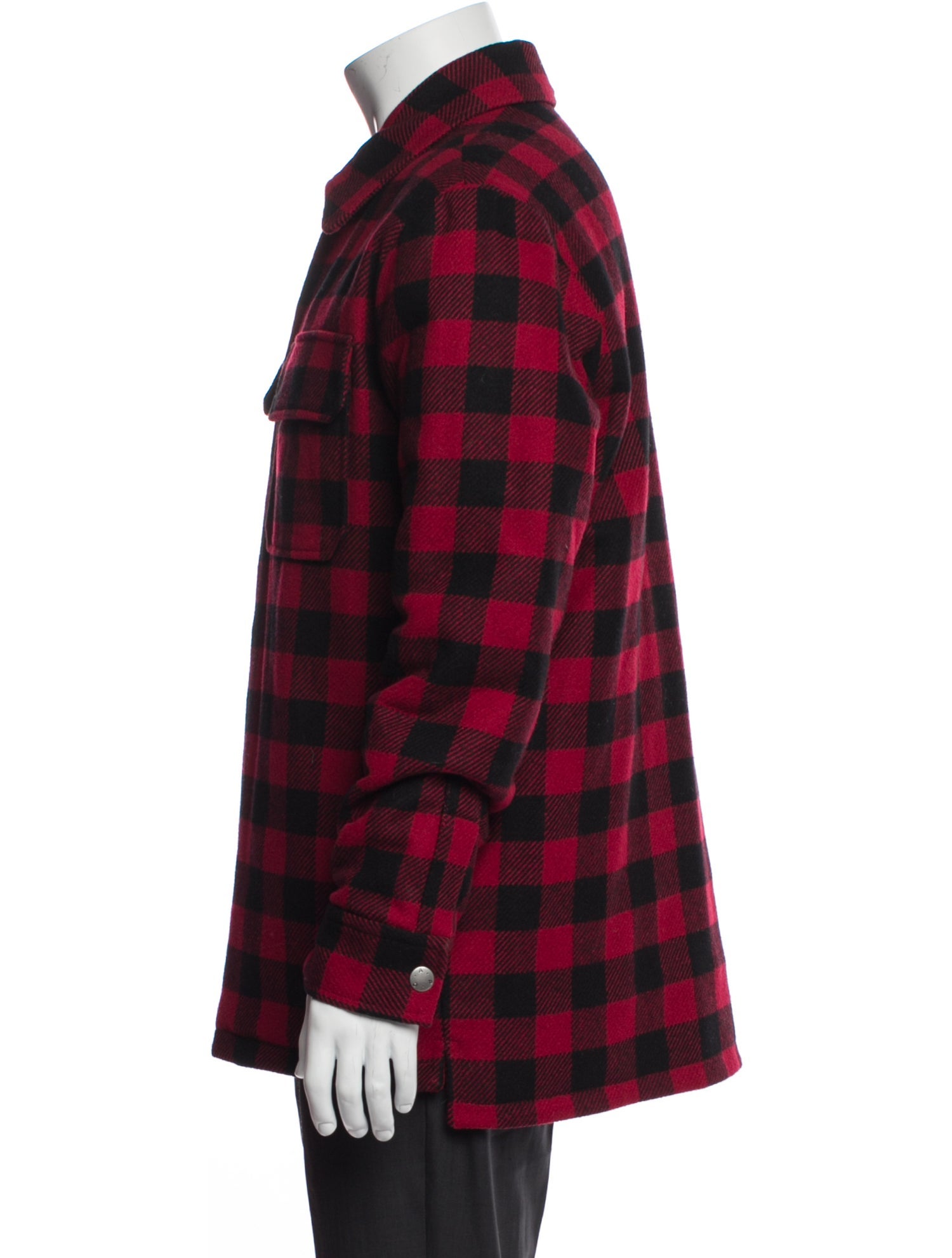 A.P.C. Wool Plaid Print Trucker Jacket