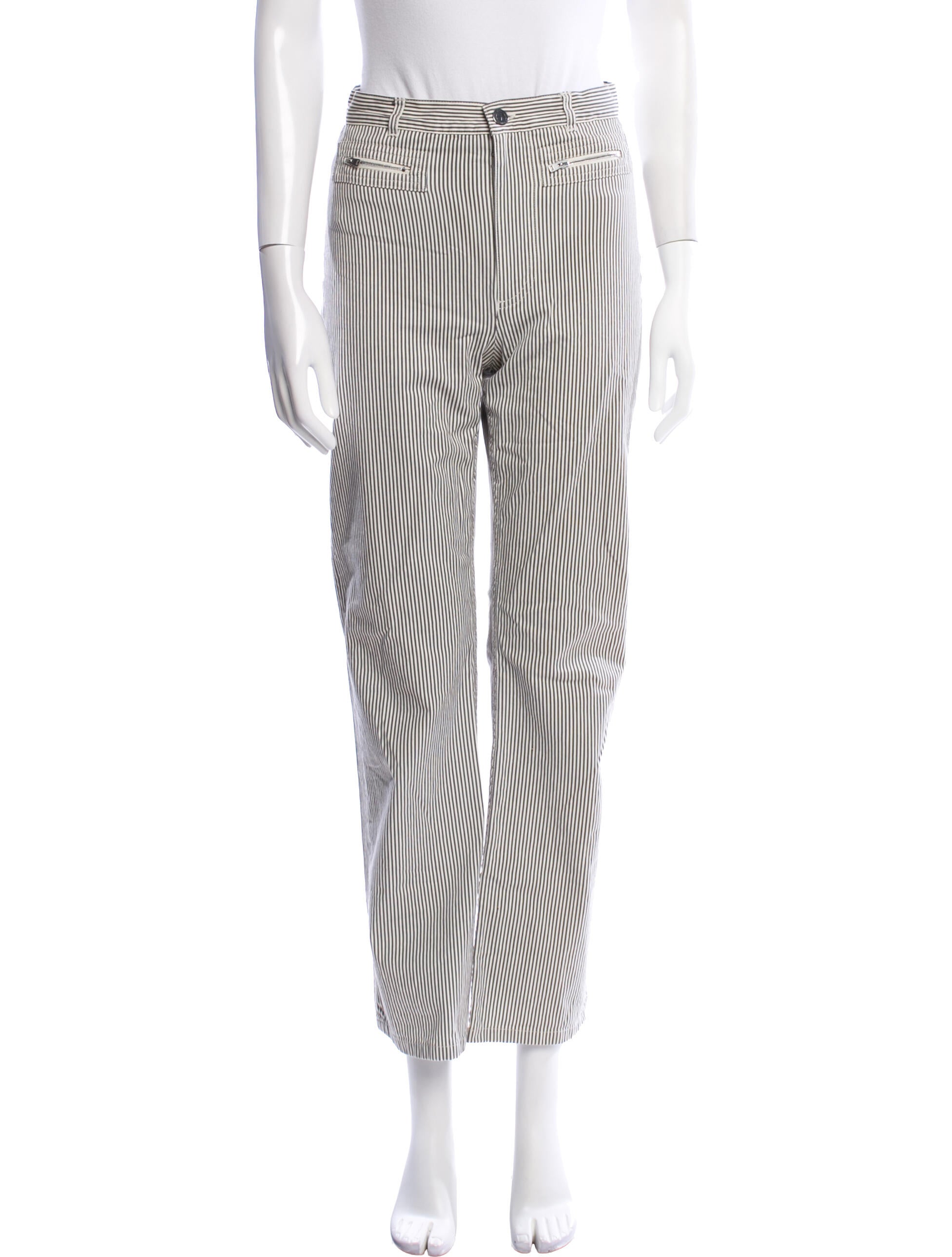 A.P.C. Striped Wide Leg Pants