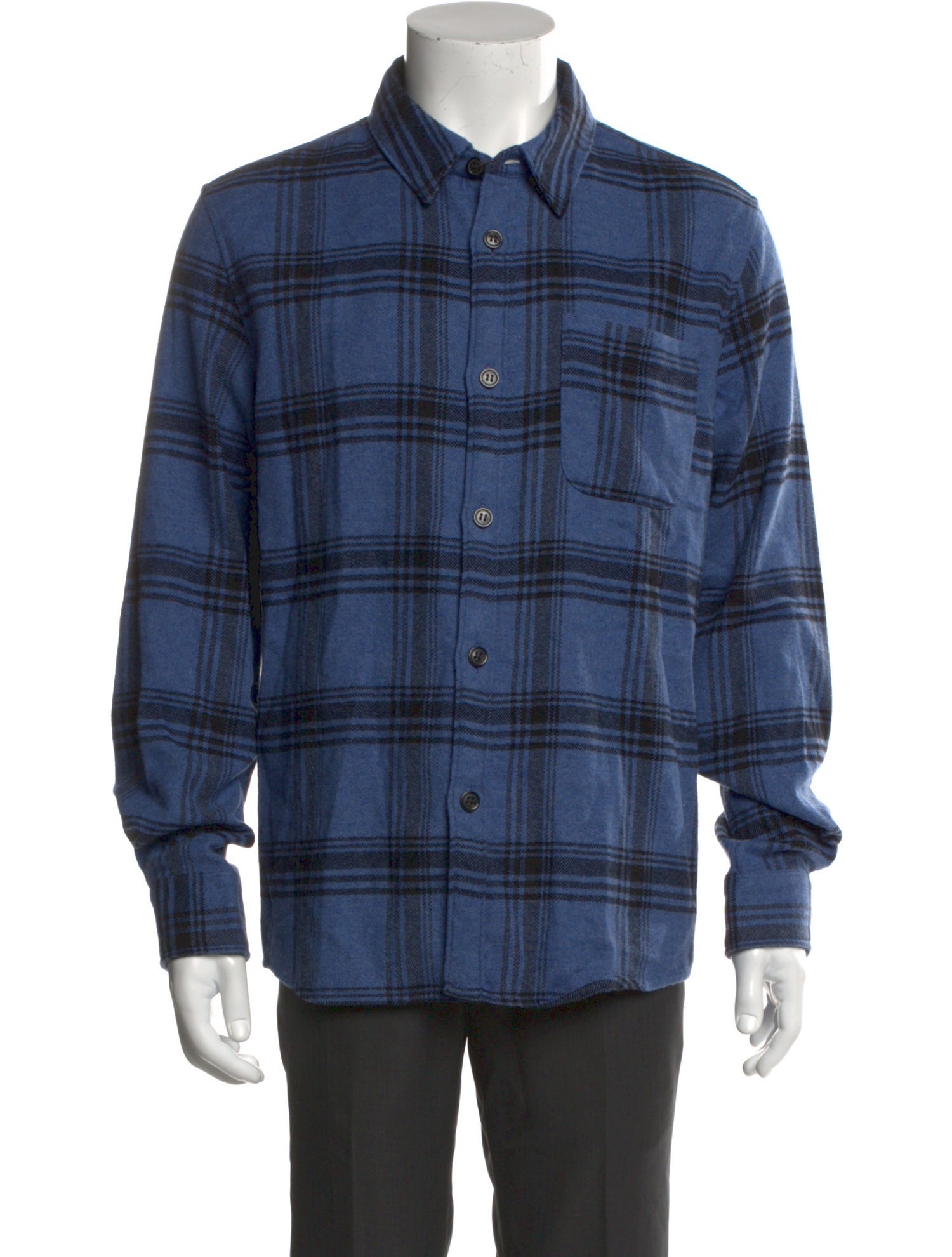 A.P.C. Plaid Print Long Sleeve Shirt