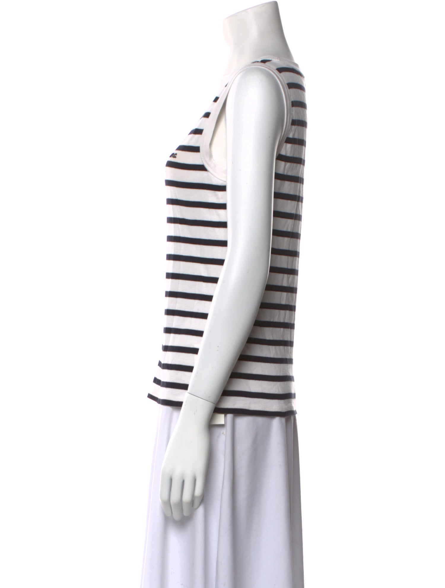 A.P.C. Striped Scoop Neck Top