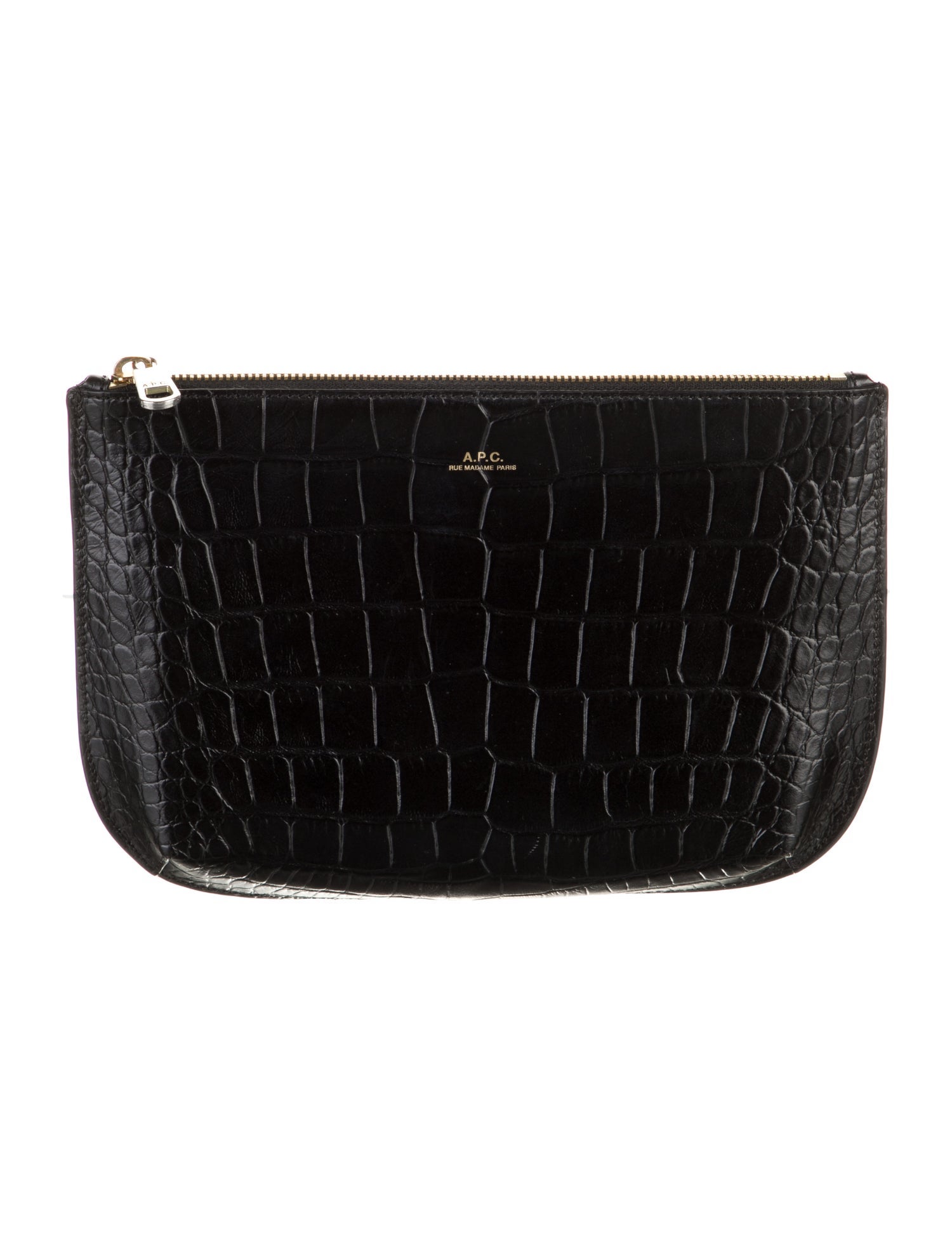 A.P.C. Embossed Leather Cosmetic Bag