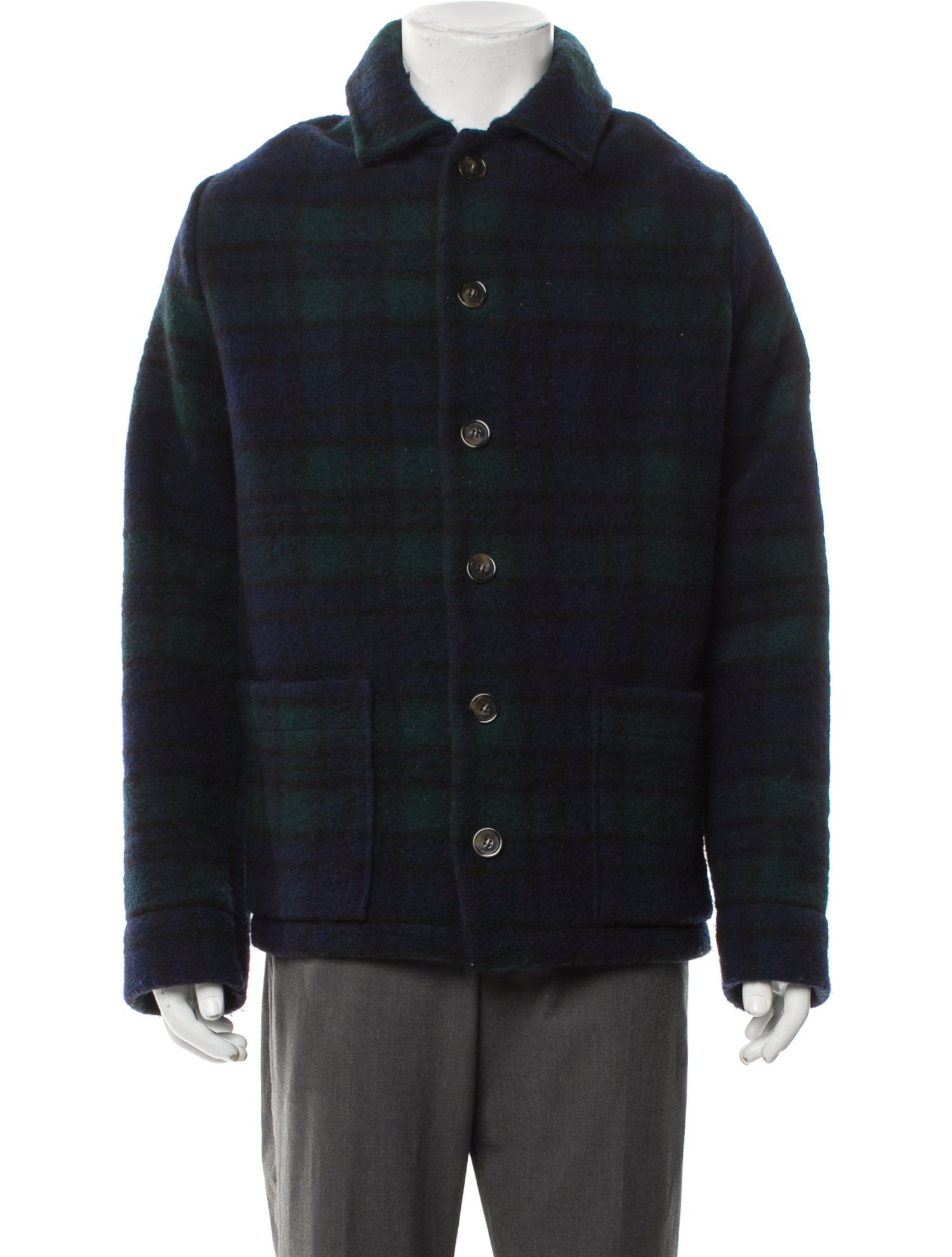 A.P.C. Wool Plaid Print Jacket