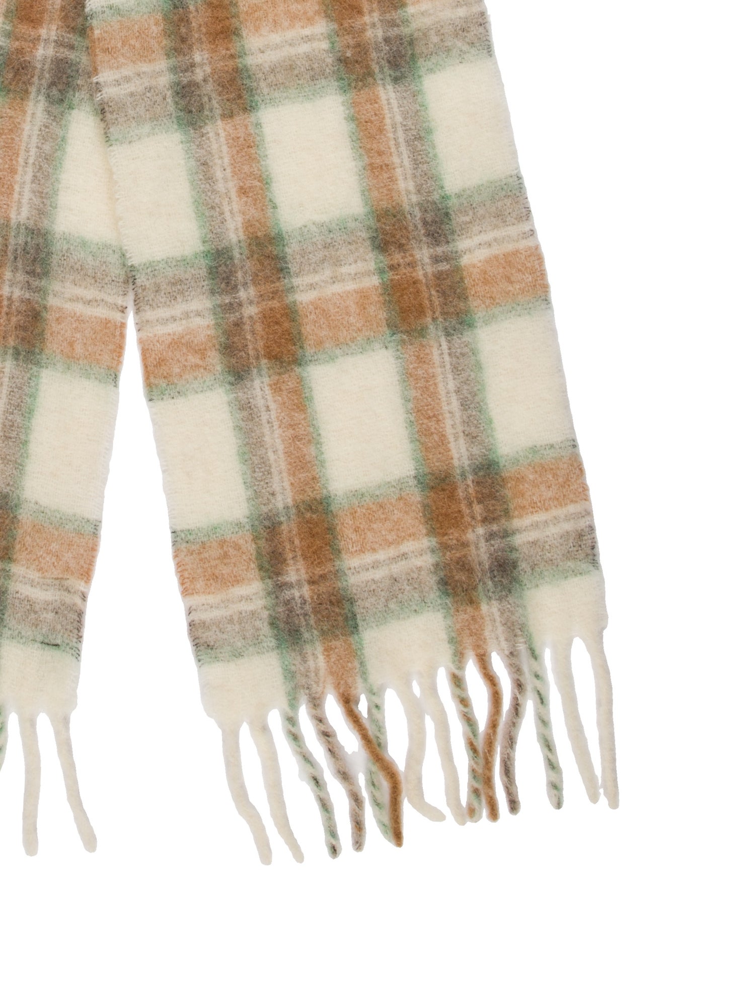 A.P.C. Mohair Plaid Print Scarf