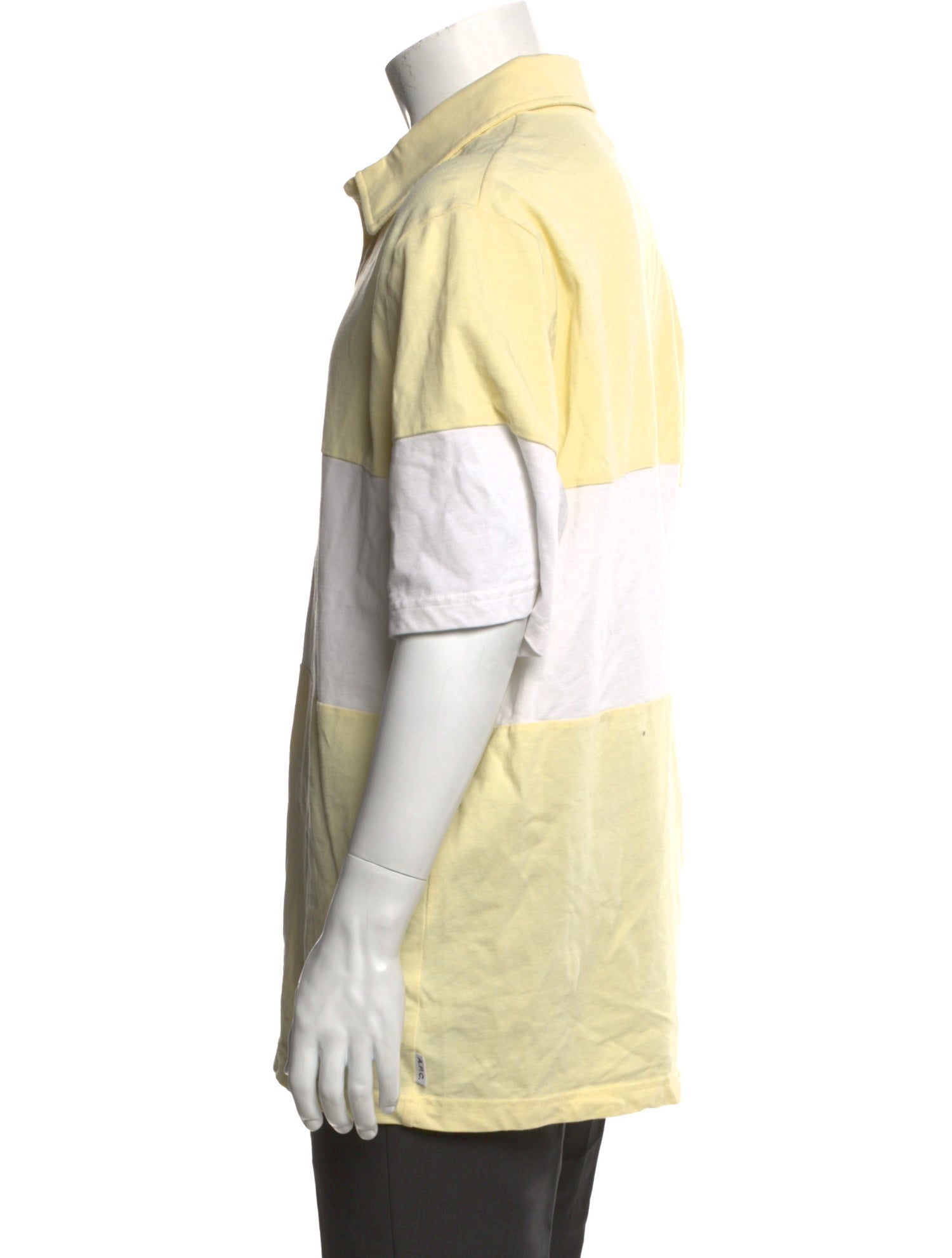 A.P.C. Colorblock Pattern Collar Polo Shirt