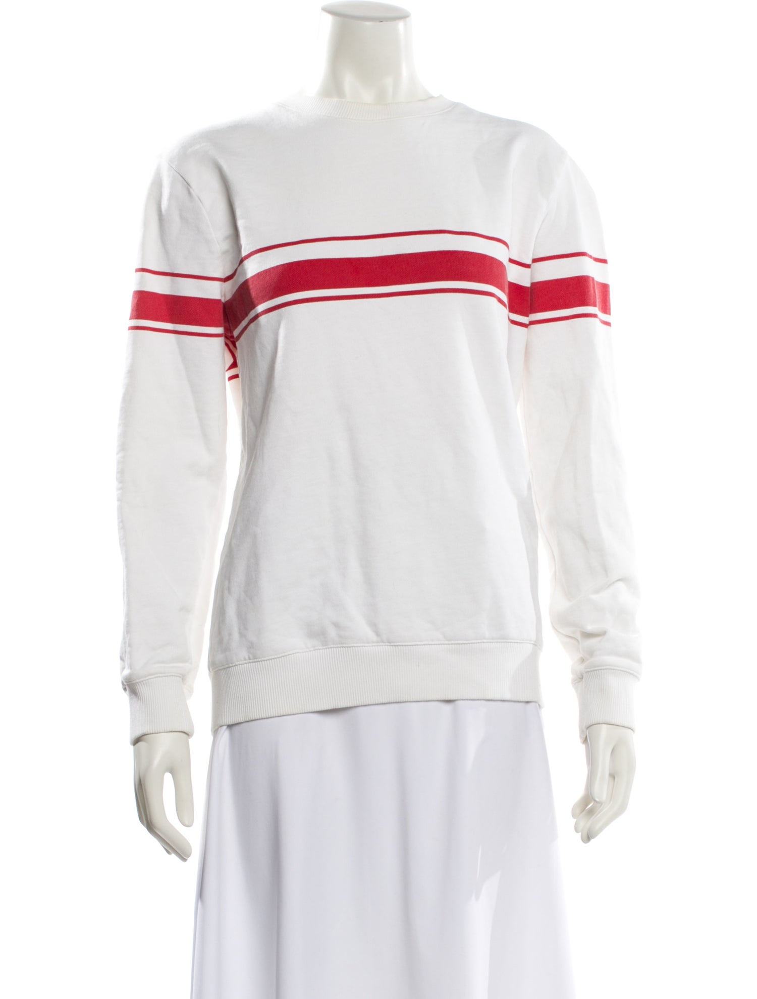 A.P.C. Striped Off-The-Shoulder Sweatshirt