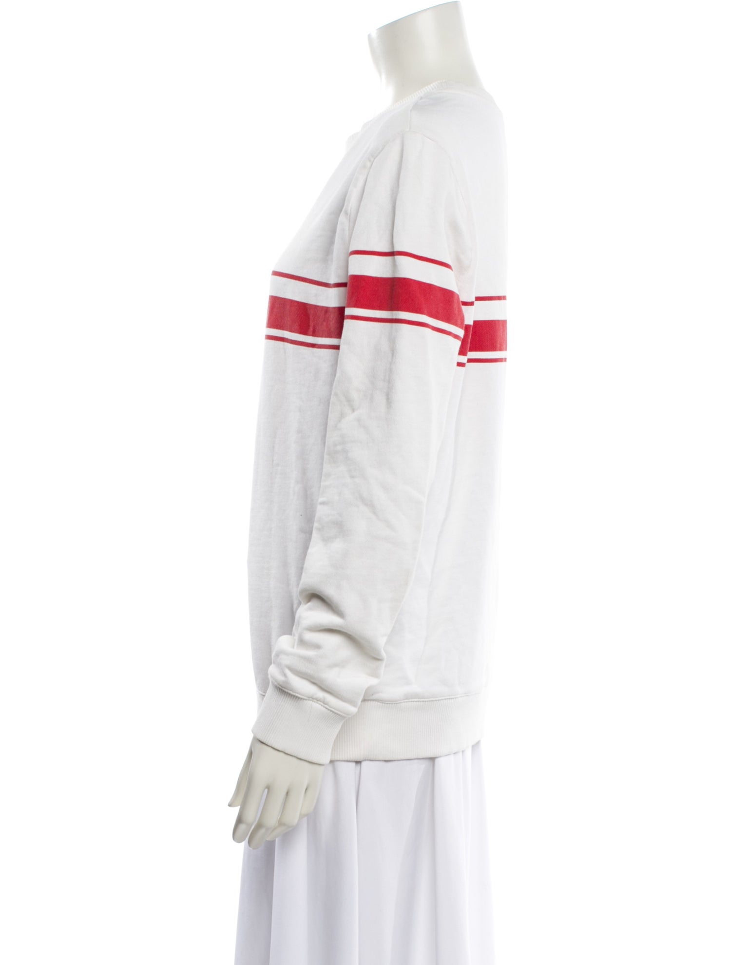 A.P.C. Striped Off-The-Shoulder Sweatshirt