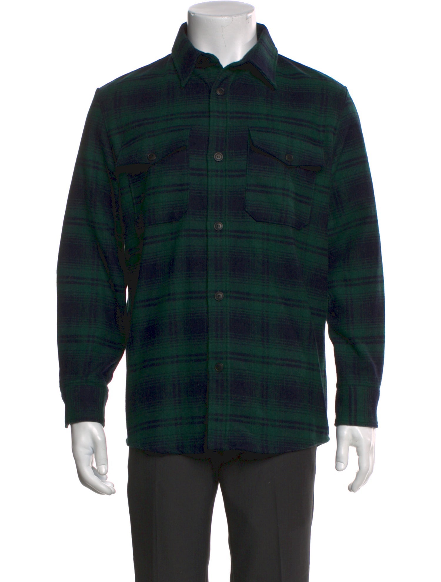 A.P.C. Wool Plaid Print Shirt