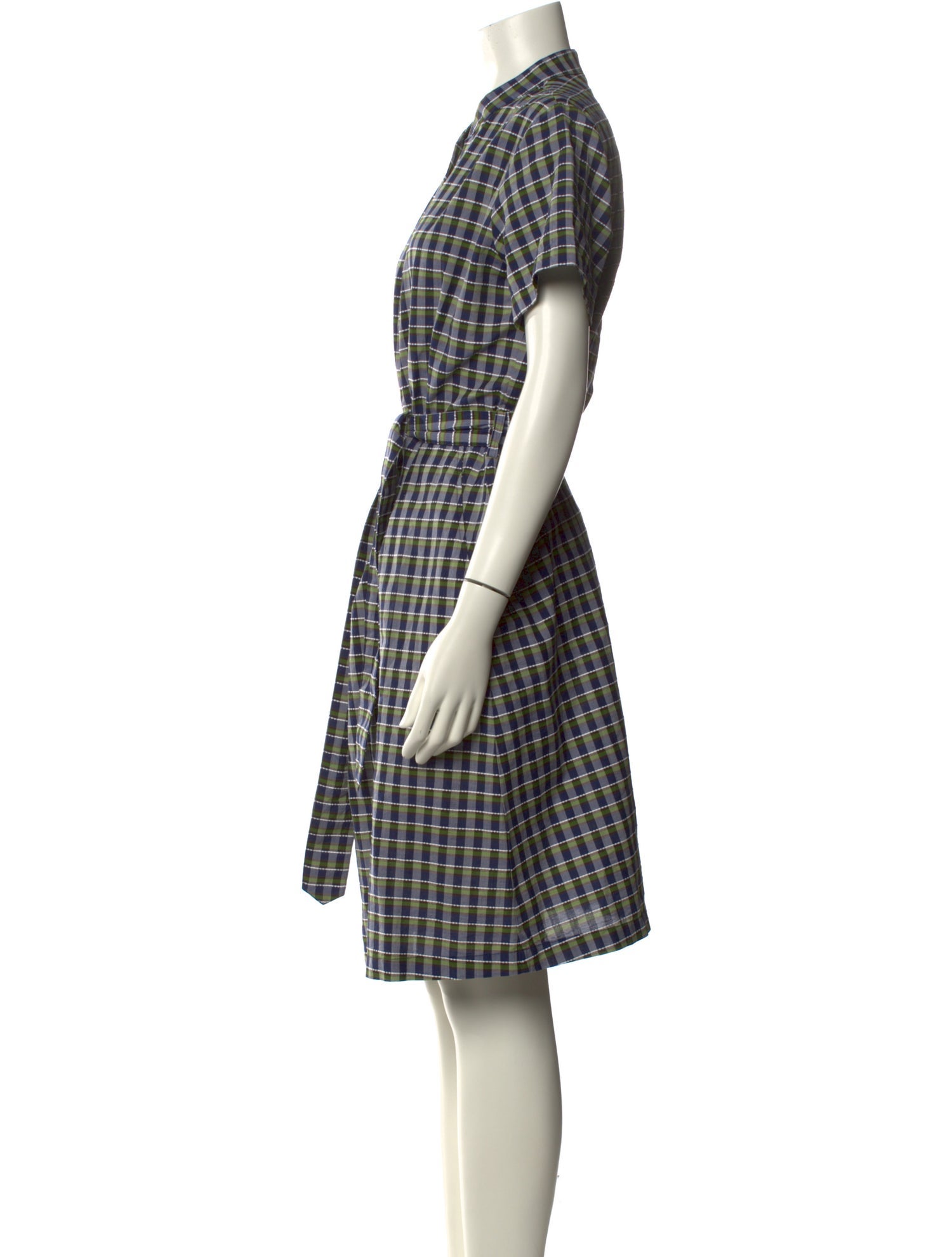 A.P.C. Plaid Print Knee-Length Dress w/ Tags