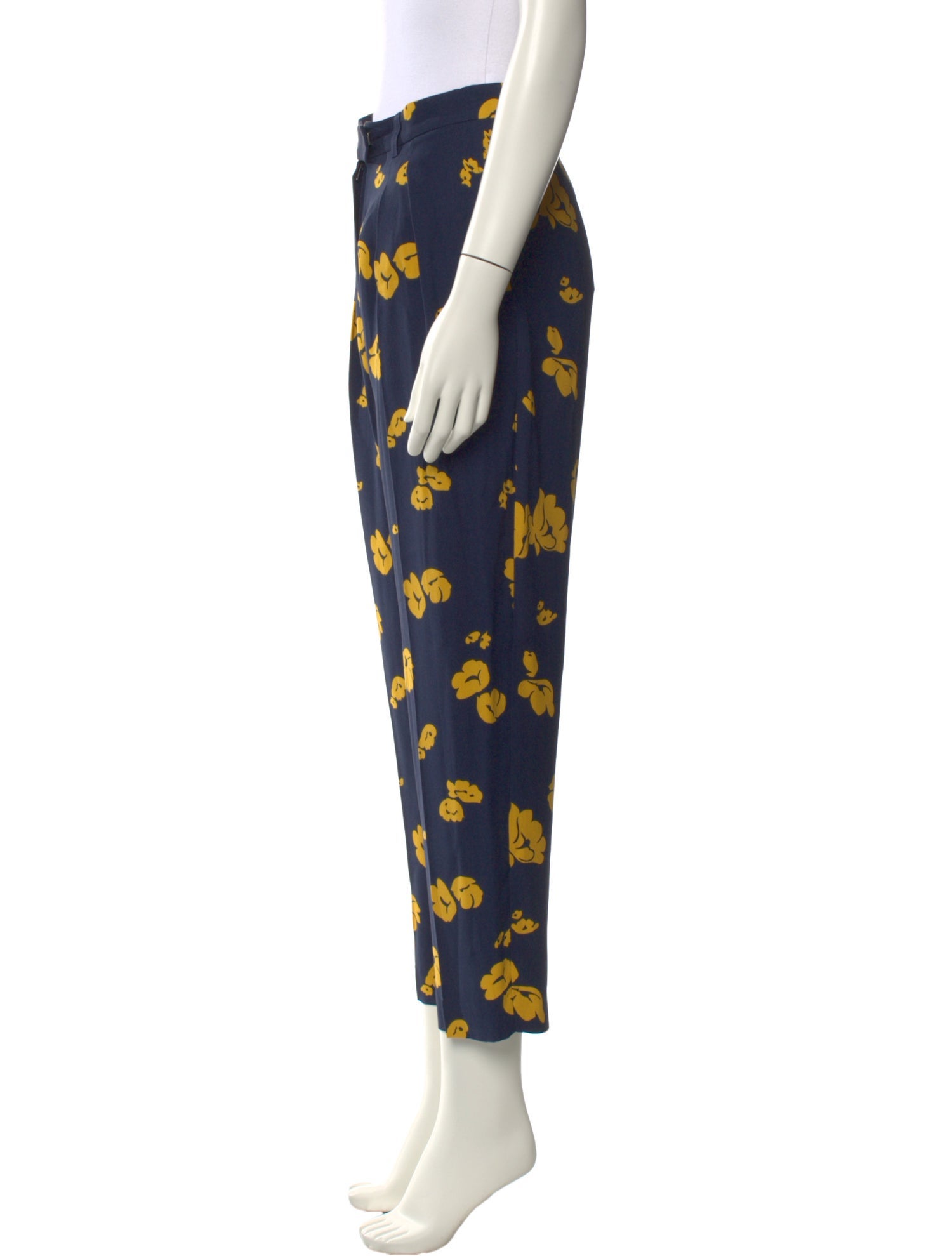 A.P.C. Floral Print Straight Leg Pants